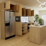 RV kitchen cabinets for sale modular  cabinets made in china wood grain melamine flat panel