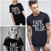 SADI outfits mom and baby matching clothes cotton women shirts clothing dad daugter and son me family t shirts