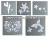 Safe on Skin Reusable and Durable Body Art Glitter Tattoo Stencil Designs