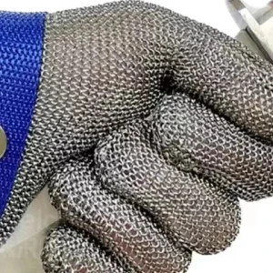 Safety Cut Proof A9 Cut Resistant Stainless Steel Wire Gloves 304 Stainless Steel Chain Metal Metal Mesh Gloves