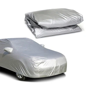 Sedan SUV outdoor folding garage portable soft stretch wholesale OEM waterproof  front windows plastic car sheet cover