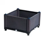 Self Watering Plastic Rectangular Raised Bed Elevated Plastic Outdoor Garden Vegetable Flower Herb Planter Box