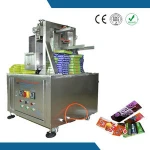 Semi-automatic adjustable folding box gluing machine