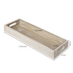 Set of 2 16-Inch Rustic serving trays with cutout handles wooden crates decorative