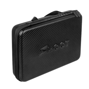 SHOOT L size portable PU material waterproof travel box for gopro SJ 4k xiaoyi camera case accessories