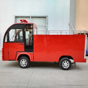 Shopping mall thrill kids ride 48V system voltage electric fire truck