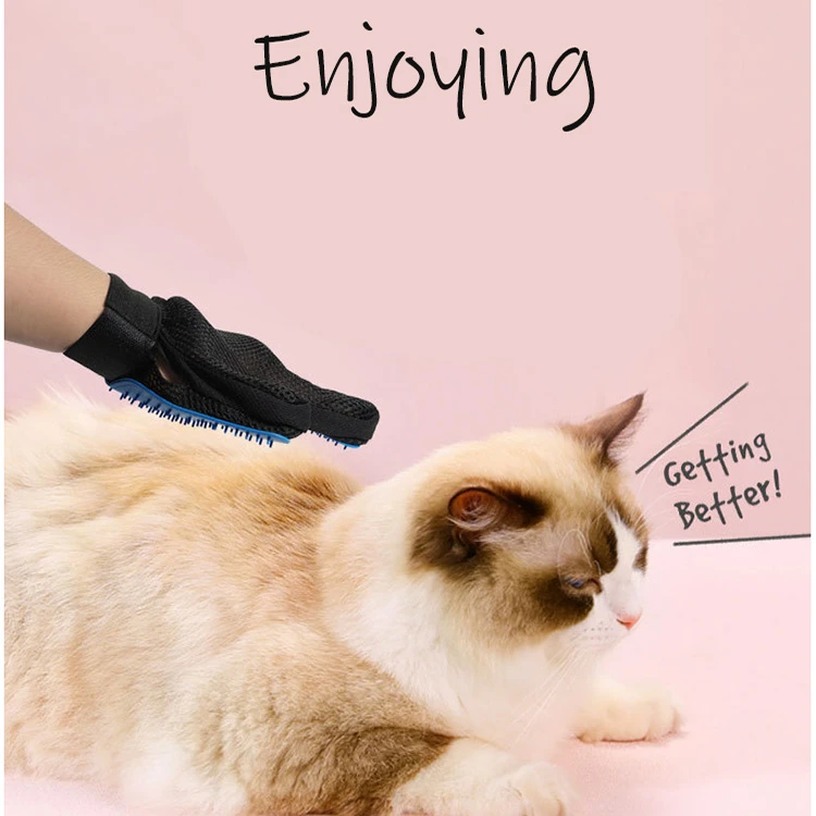 Silicone Deshedding Shedding Bath Cat Dog hair removing mitts message Pet Grooming Glove