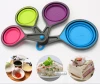 silicone foldable measuring tools, cups, spoons 4pcs set FDA