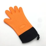 Silicone Non Slip Oven Mitts Set, Waterproof BBQ Kitchen Oven Mitts with Inner Cotton Layer for Cooking, Set of 2