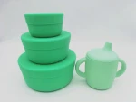 Silicone Toddler Cup, Spill Proof Cup with Leak Proof Lid