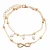 Import simple new design woman gold chain double layer charm custom anklet feet designs from China