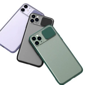 Slide camera cover phone Case Shockproof TPU Protect Mobile Phone Accessories for iPhone 11/iPhone 11 Pro/iPhone 11 Pro Max case