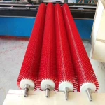 Small drum brush wheel industrial dust cleaner V-type brush steel wire hollow circular nylon brush