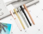 Smooth Writing For Gift Business Or Promotion Can Custom Logo Plating Metal Roller Pen