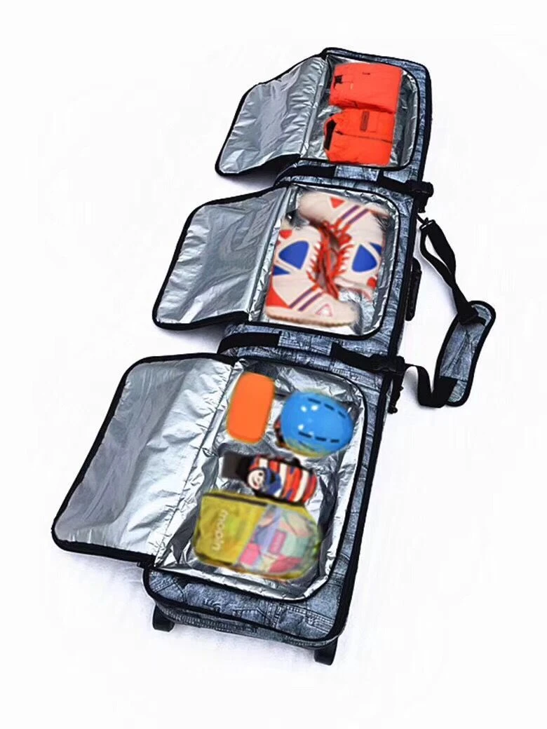 Snowboard bag with wheels Guru ski shoe holder bag portable checked double board shoe bag