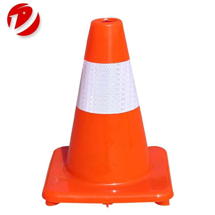 solar sign Brand new warning 4 stripe candle stick pvc flexible reflective traffic cone New zealand cones with low price