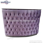 spa salon beauty furntirue baroque grey tufted reception desk