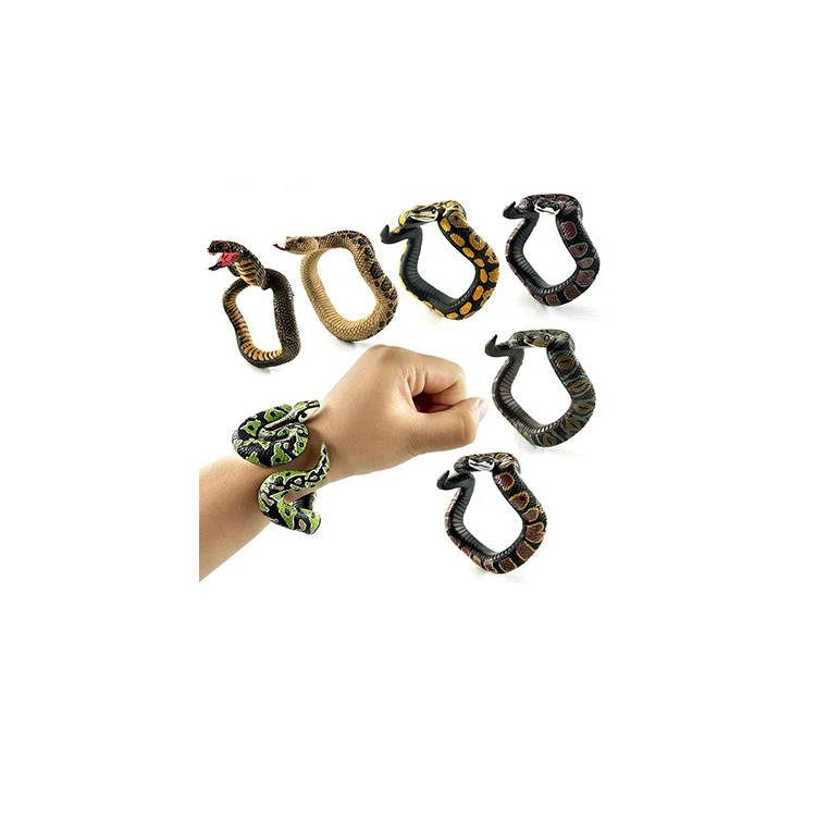 Special Hot Selling Creative Design Simulation Pvc Toy Wild Animal Snake Bracelet