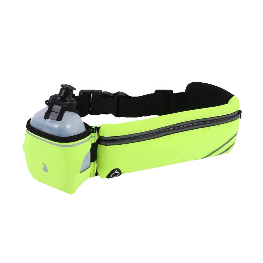 Sports Waist Pack Set Pocket Belt Running Waist Bag with Water Bottle Holder