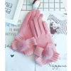 Spot Wholesale Cashmere Woman Winter Lovely Cashmere Thickened Cycling Gloves