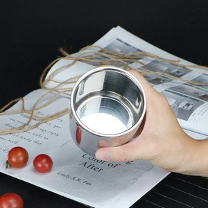 stainless steel dessert glass insulated tumbler cup for hot and cold coffee drink