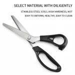 Stainless Steel Pinking Shears Handled Professional Crafts Dressmaking Zig Zag Cut Scissors Sewing Scissors Fabric