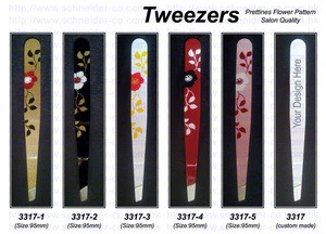 Stainless Steel Tweezers with Japan Lacquerware Pattern