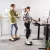 Standing Workstation Office Computer Table Electric Desk with Wheels