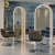 Import styling station with salon mirror hair styling stations double wood from China