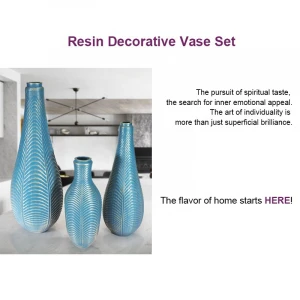 Suanti modern home decoration decor vases set wedding vase antique decorative resin luxury flower vase