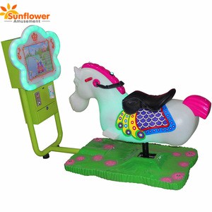 Sunflower coin operated kids 3d hot sale electronic horse racing game kiddie rides video game machine