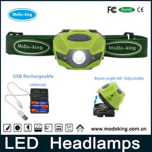 Super bright headlight for cycling, led headlamp for camping, aaa battery usb rechargeable Headlamp with promotion