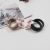 Import Super Elastic 2 pcs 1card Middle Size knitted Hair ties in plastic bags mix color all black ecofriendly nylon and spandex from China
