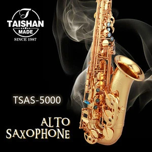 Taishan Musical Instrument 5000 Eb Alto Saxophone Gold Lacquer