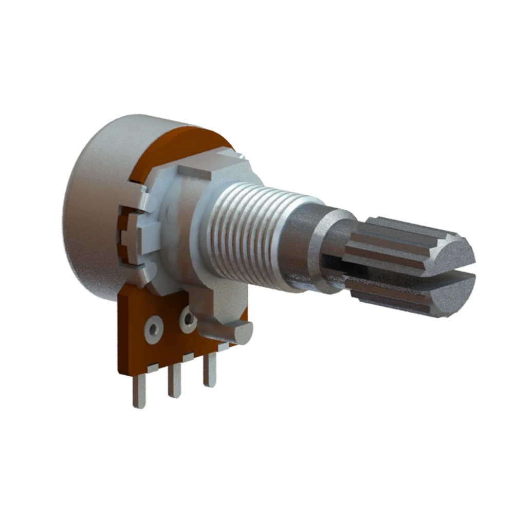 Taiwan Manufacturer of 12mm Metal Shaft  adjustable resistor Rotary Potentiometer for Audio application