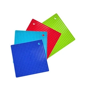 T&amp;A Food Grade Silicone square coaster holder for Kitchen silicone hot pad