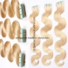 Tape Hair Extensions, Tape in Hair, Tape on Hair Body Wave Blond 60#