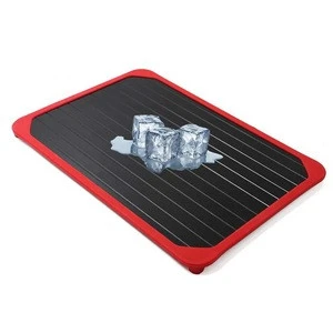 Thawed Food Meat thawing Plate  Aluminum Defrosting Tray with silicone edge