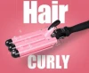 Three 3 Barrels Curling Iron Wand with LCD Temperature Display Crimping Tool Hair Waves Curler Roller