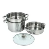 Three Layers Double Boiler 3 Tiers Food Steamer Cooking Pot