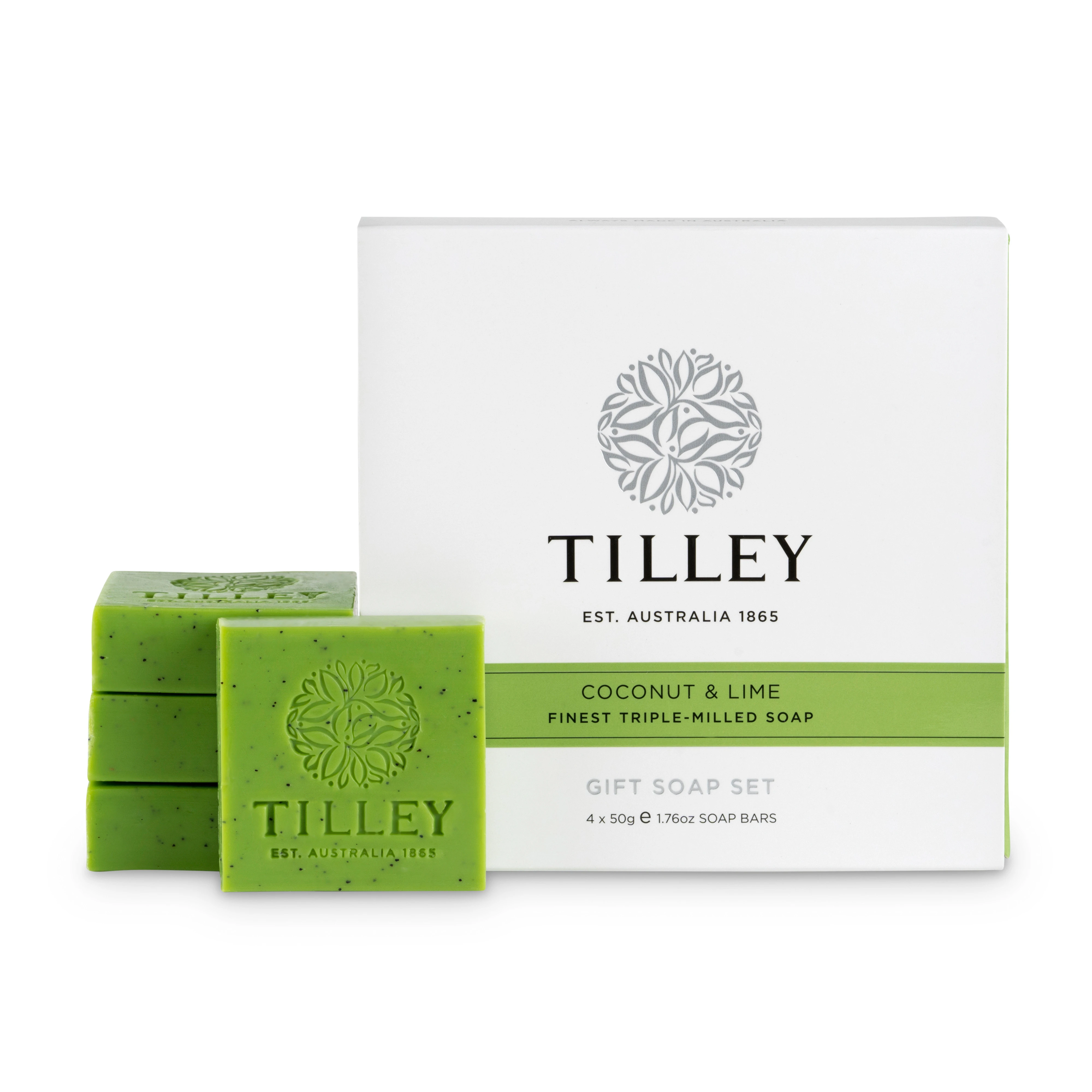 TILLEY - Gift Soap Sets - 4 x 50g - Classic White Collection - Bath &amp; Body