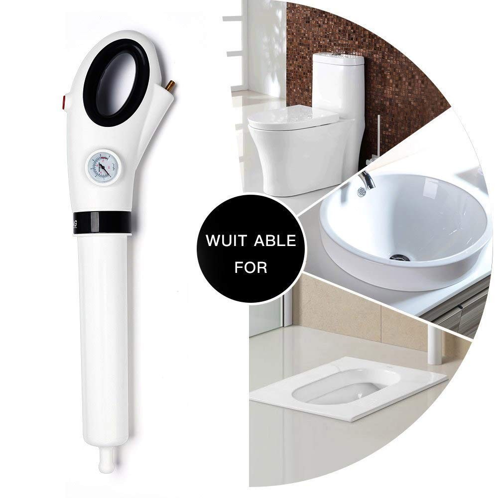 Toilet Plunger - Sink Plunger - Drain Cleaner, Powerful Electric Air Drain Blaster High Pressure Cleaner Pump Toilet Dredge