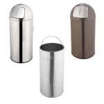 Toilet waterproof foot pedal garbage bin with lid removable inner wastebasket round waste bin