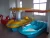 Import Toursit park lake adult water play equipments 4 person fiberglass pedal boat for sea lake from China