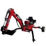 Trailer mounted good performance mini towable backhoe with self power