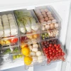 Transparent Plastic PET Kitchen Stackable Storage Box Bins Container  Refrigerator Drawer Fridge Organizer
