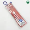Transparent PVC bag toothbrush with plastic cap and toothpaste good toothbrush travel kit
