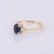 Import Trendy Natural Blue Sapphire Cab Oval  shape with Diamond 14K Solid Yellow gold Ring from India