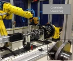 truck crankshaft deburring system
