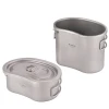 Ultralight Titanium Pot Pan Pure Titanium Cookset Outdoor Camping Cookware